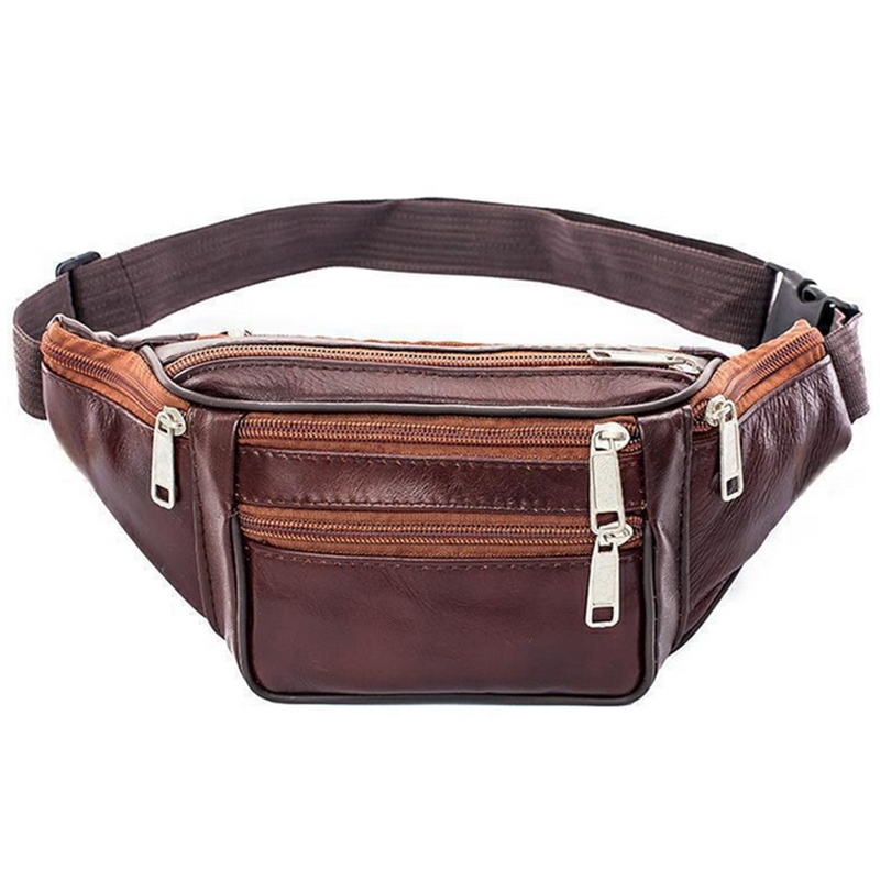 Running Gear Belt - Marsupio da uomo in pelle sottile