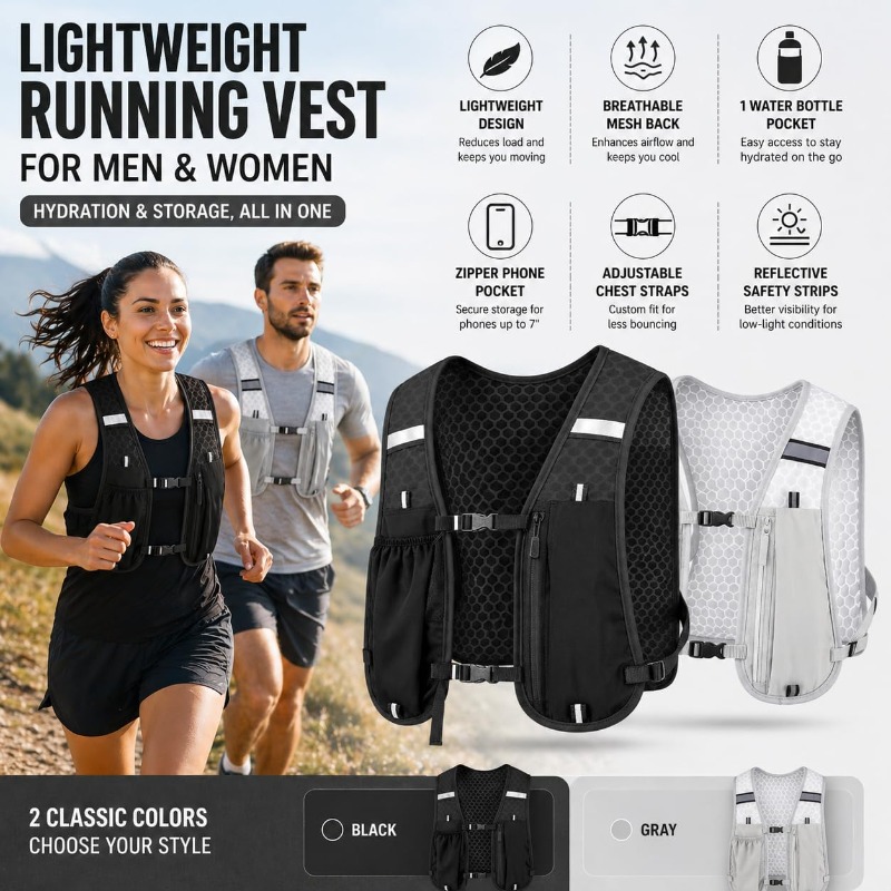 Gilet Riflettente Leggero per  - Running Gear Storage recensione e prezzo